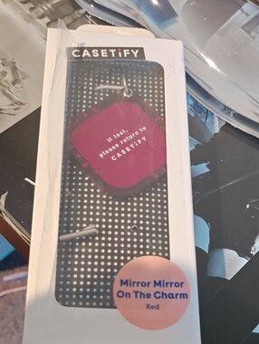 CASETiFY Red Mirror Charm Keyring
